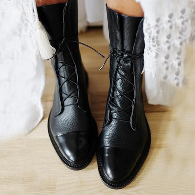 Isabella - Eleganckie skórzane buty na obcasie