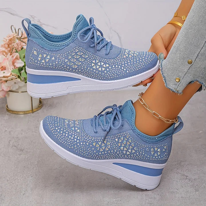 Giselle - Orthopedic sneakers with rhinestones