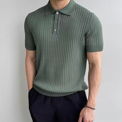 Gimcheon – Elegant Knitted Polo Shirt for Men