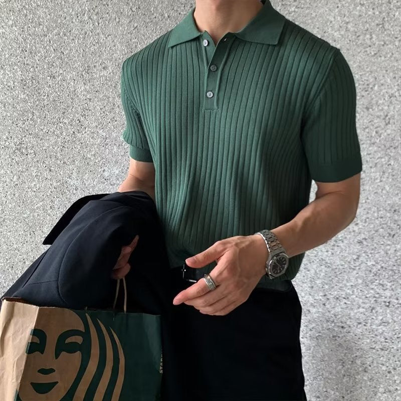 Gimcheon – Elegant Knitted Polo Shirt for Men