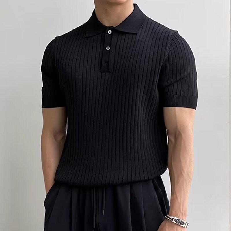 Gimcheon – Elegant Knitted Polo Shirt for Men