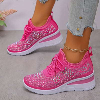 Giselle - Orthopedic sneakers with rhinestones