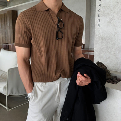 Gimcheon – Elegant Knitted Polo Shirt for Men