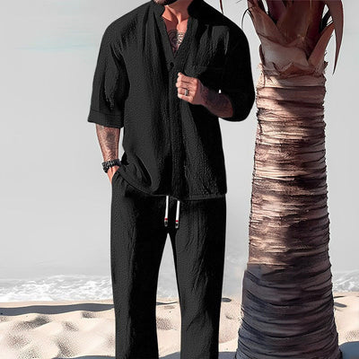 Men's cotton set - two-piece, comfortable and stylish