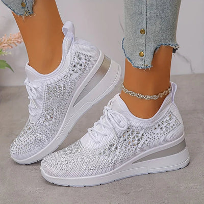 Giselle - Orthopedic sneakers with rhinestones