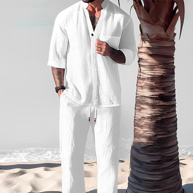Men's cotton set - two-piece, comfortable and stylish