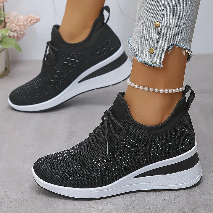 Giselle - Orthopedic sneakers with rhinestones