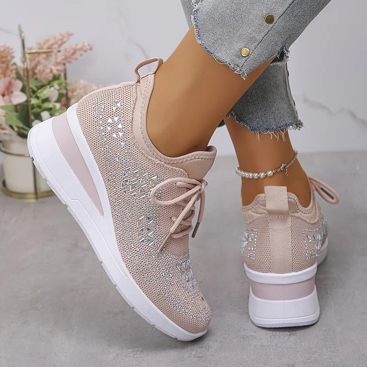 Giselle - Orthopedic sneakers with rhinestones