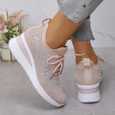 Giselle - Orthopedic sneakers with rhinestones