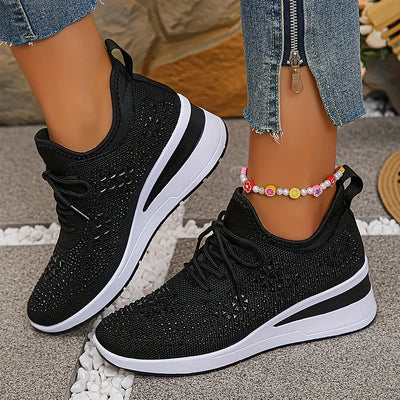 Giselle - Orthopedic sneakers with rhinestones