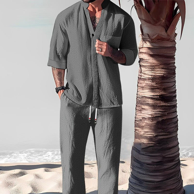 Men's cotton set - two-piece, comfortable and stylish