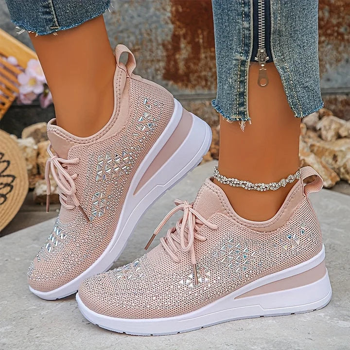 Giselle - Orthopedic sneakers with rhinestones