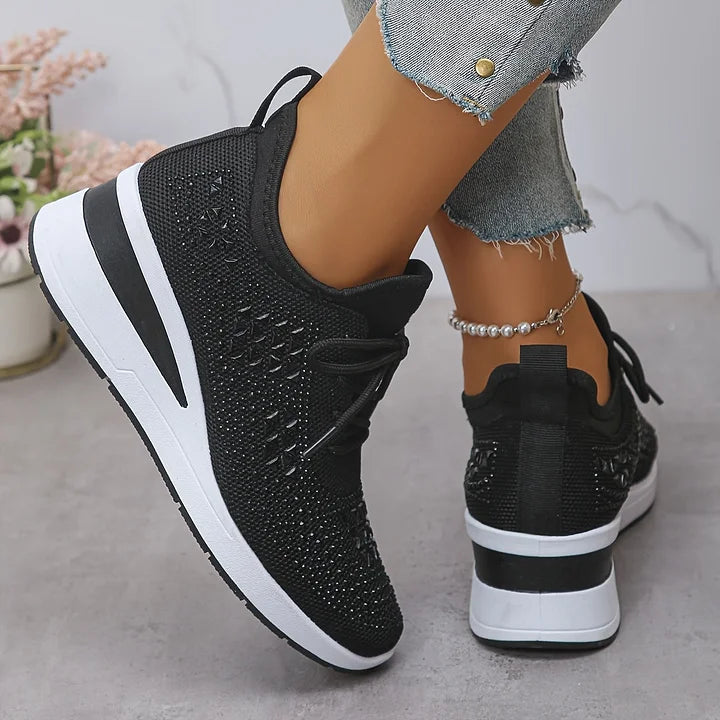 Giselle - Orthopedic sneakers with rhinestones