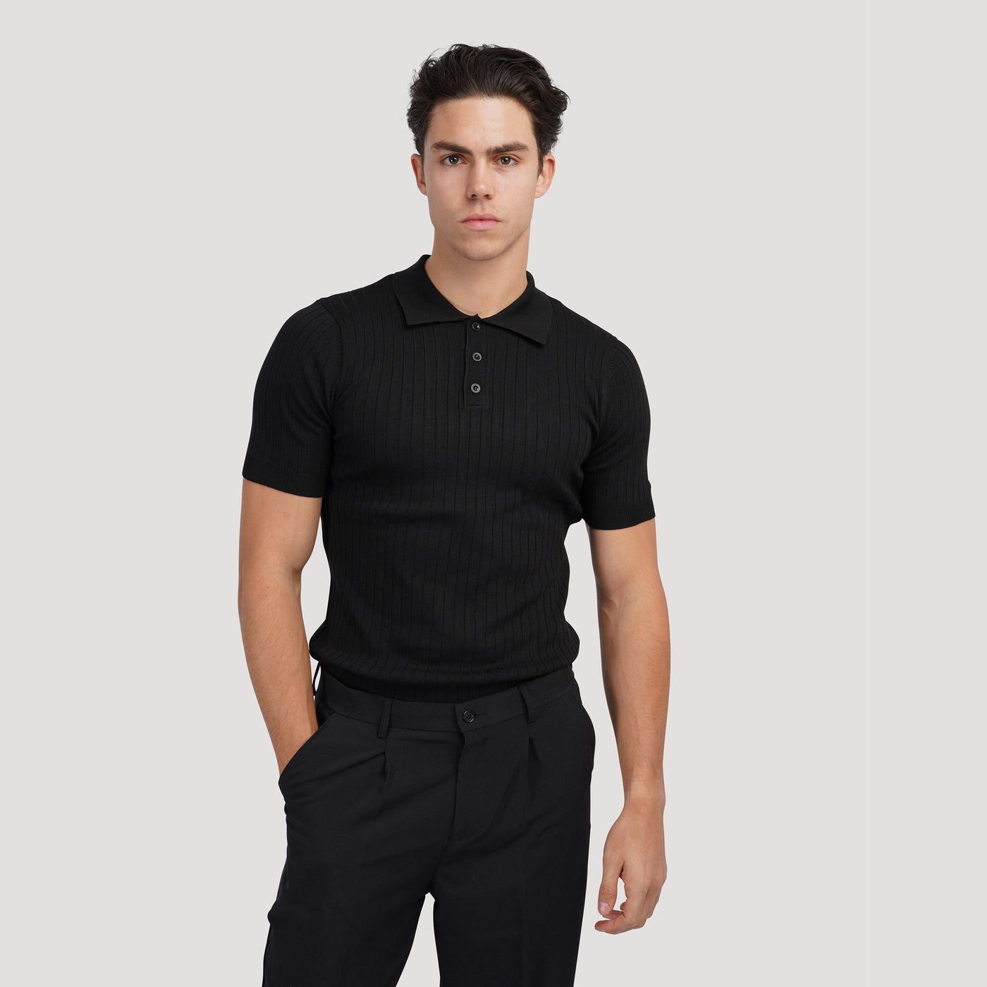Gimcheon – Elegant Knitted Polo Shirt for Men