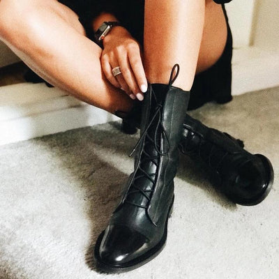 Isabella - Eleganckie skórzane buty na obcasie