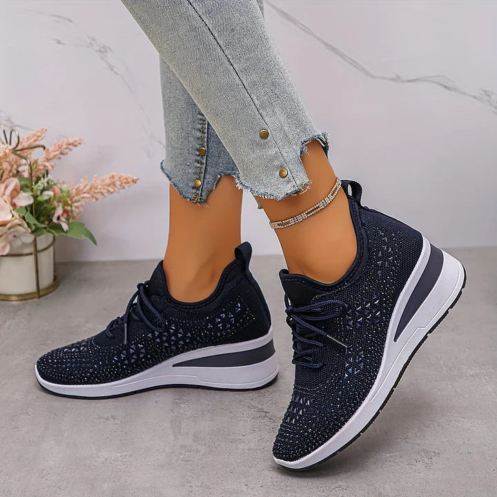 Giselle - Orthopedic sneakers with rhinestones