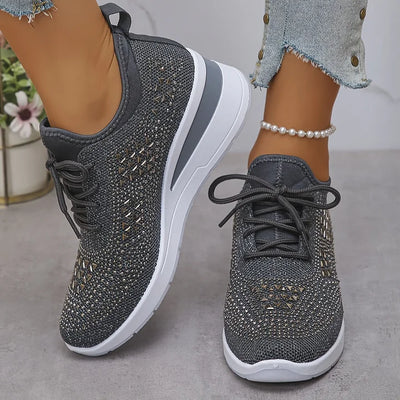 Giselle - Orthopedic sneakers with rhinestones