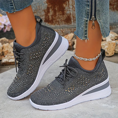 Giselle - Orthopedic sneakers with rhinestones