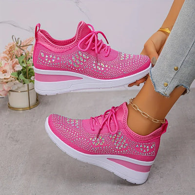Giselle - Orthopedic sneakers with rhinestones