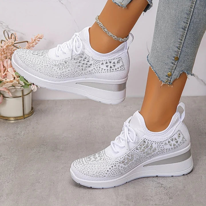 Giselle - Orthopedic sneakers with rhinestones