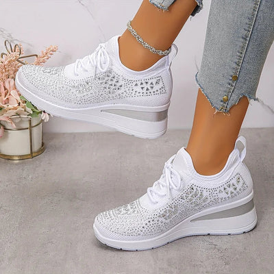 Giselle - Orthopedic sneakers with rhinestones