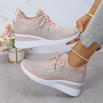 Giselle - Orthopedic sneakers with rhinestones