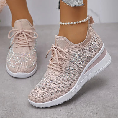 Giselle - Orthopedic sneakers with rhinestones