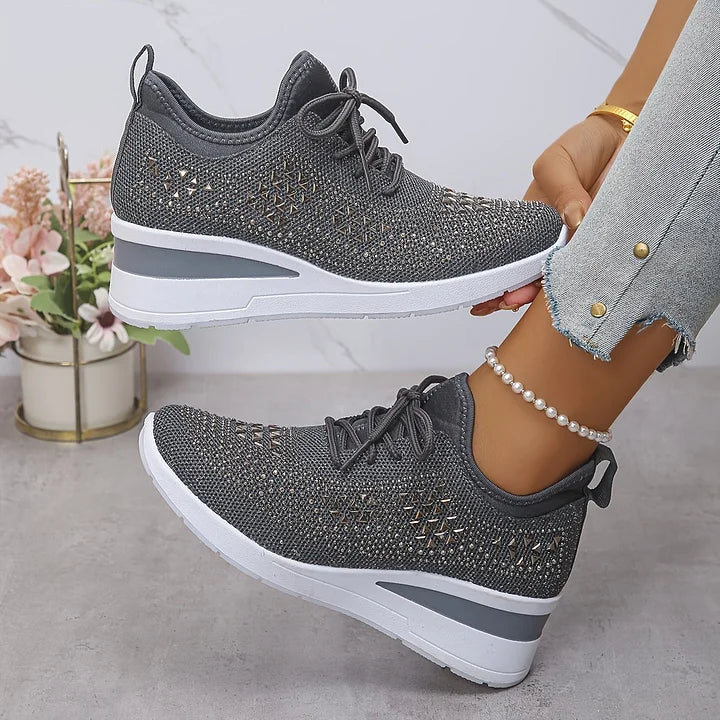 Giselle - Orthopedic sneakers with rhinestones