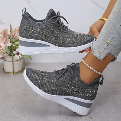 Giselle - Orthopedic sneakers with rhinestones